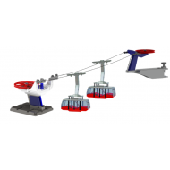 O Scale, Aerial Tramway Set, Electric, Auto Reverse, 2 Gondolas, Battery Operated, Adapter 50080US
